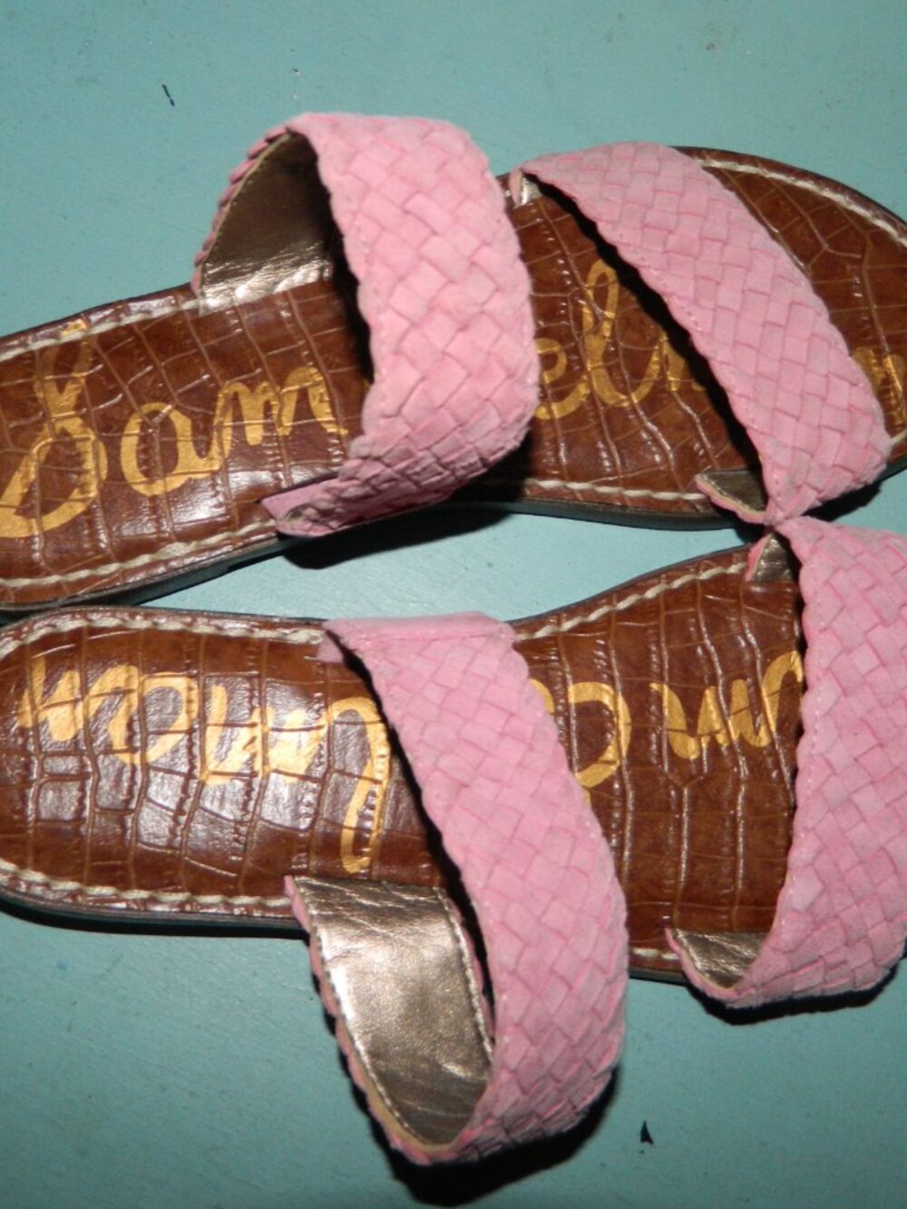 Sam Edelman Gala 2 Braided Basketweave Slides Sandals Sz 6 - Picture 4 of 5